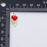 18K Gold PVD Bleeding heart charm s Charms - Tarnish Resistant
