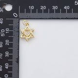 18K Gold PVD Star of David Jewish Hebrew charm s Charms - Tarnish Resistant
