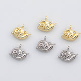 18K Gold PVD Snail charm s Charms - Tarnish Resistant