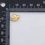 18K Gold PVD Snail charm s Charms - Tarnish Resistant