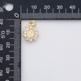 18K Gold PVD Saint Jesus Mary Christian Catholic Rosary charm s Charms - Tarnish Resistant