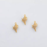 18K Gold PVD 3D Sea Shell charm - Tarnish Resistant
