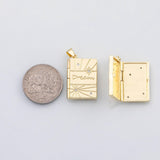 18K Gold PVD Locket charm dream book locket s Charms - Tarnish Resistant