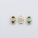 18K Gold PVD Camera enamel charm s Charms - Tarnish Resistant