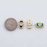 18K Gold PVD Camera enamel charm s Charms - Tarnish Resistant