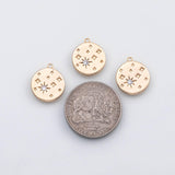 18K Gold PVD Moon Charm 3x16mm Bar s Gold Charms - Tarnish Resistant
