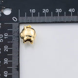 18K Gold PVD 3D Pig charm s Charms - Tarnish Resistant