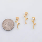 18K Gold PVD Flower Rose charm - Tarnish Resistant