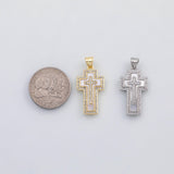 18K Gold PVD Cross Mother of Pearl charm - Tarnish Resistant