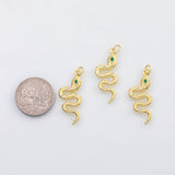 18K Gold PVD Snake charm - Tarnish Resistant