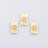 18K Gold PVD Birth month flower charm - Tarnish Resistant