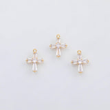18K Gold PVD Cross charm - Tarnish Resistant