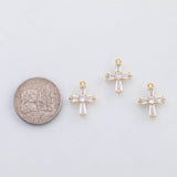 18K Gold PVD Cross charm - Tarnish Resistant