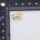 18K Gold PVD 3D Dog charm - Tarnish Resistant