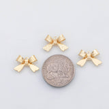 18K Gold PVD Bow ribbon charm - Tarnish Resistant