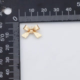 18K Gold pvd Bow ribbon charm - Tarnish Resistant