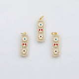 18K Gold PVD Evil eye hamsa heart charm - Tarnish Resistant