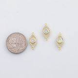18K Gold PVD Opal charm - Tarnish Resistant