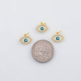 18K Gold PVD Evil eye charm blue - Tarnish Resistant