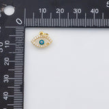 18K Gold PVD Evil eye charm blue - Tarnish Resistant