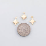 18K Gold PVD North star charm - Tarnish Resistant