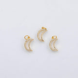 18K Gold pvd Moon charm - Tarnish Resistant