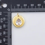 18K Gold PVD Crystal charm - Tarnish Resistant