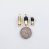 18K Gold PVD Pill charm - Tarnish Resistant