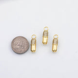 18K Gold PVD Pill charm - Tarnish Resistant