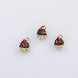 18K Gold PVD Cupcake charm - Tarnish Resistant