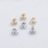 18K Gold pvd Triple triangle charm s Charms - Tarnish Resistant