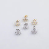 18K Gold PVD Triple triangle charm s Charms - Tarnish Resistant