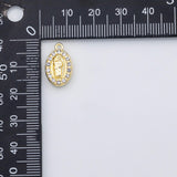 18K Gold PVD Mary jesus catholic christian religious charm s Charms - Tarnish Resistant