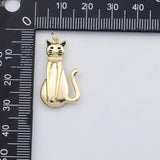 18K Gold PVD Cat charm s Charms - Tarnish Resistant