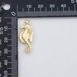 18K Gold PVD Sea horse sea horse charm s Charms - Tarnish Resistant