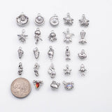 18K Gold PVD Sea shell ocean beach summer nautical charms fish crab lobster turtle s Charms - Tarnish Resistant