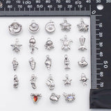 18K Gold PVD Sea shell ocean beach summer nautical charms fish crab lobster turtle s Charms - Tarnish Resistant