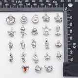 18K Gold pvd Sea shell ocean beach summer nautical charms fish crab lobster turtle s Charms - Tarnish Resistant