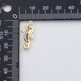 18K Gold PVD Seahorse sea horse charm s Charms - Tarnish Resistant