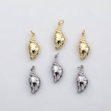 18K Gold PVD Conch shell sea shell ocean beach summer charm s Charms - Tarnish Resistant