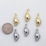 18K Gold PVD Conch shell sea shell ocean beach summer charm s Charms - Tarnish Resistant