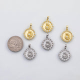 18K Gold PVD Sea shell nautilus charm s Charms - Tarnish Resistant