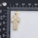 18K Gold PVD Cross charm s Charms - Tarnish Resistant