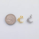 18K Gold PVD Moon charm s Charms - Tarnish Resistant