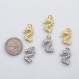 18K Gold PVD Sea horse seahorse charm s Charms - Tarnish Resistant