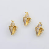18K Gold PVD Sea shell conch charm s Charms - Tarnish Resistant