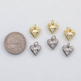 18K Gold PVD Heart charm s Charms - Tarnish Resistant