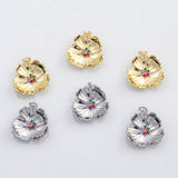 18K Gold PVD Poppy flower charm s Charms - Tarnish Resistant