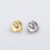 18K Gold PVD Poppy flower charm s Charms - Tarnish Resistant