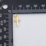 18K Gold PVD Plain cross charm s Charms Charms - Tarnish Resistant